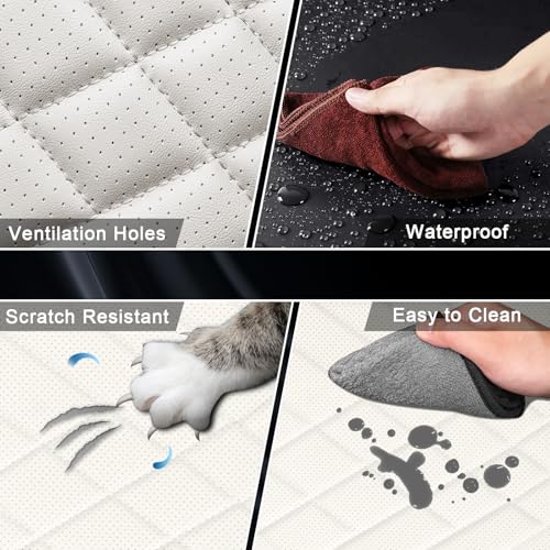 Image of 4Runner Seat Covers Custom Fit for Toyota 4Runner 2000-2026, Waterproof Nappa Leather Car Seat Cover, Comfortable and Anti-Slip Front Seat Covers(2 Seats /Black White)