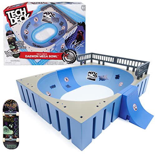 TECH DECK - Daewon Mega Bowl - X-Connect Park Creator: Juego de Rampas Personalizable con Fingerboards, Finger Skate - 6066909 - Juguetes Niños 6 años + - Regalo Niño 6 años +