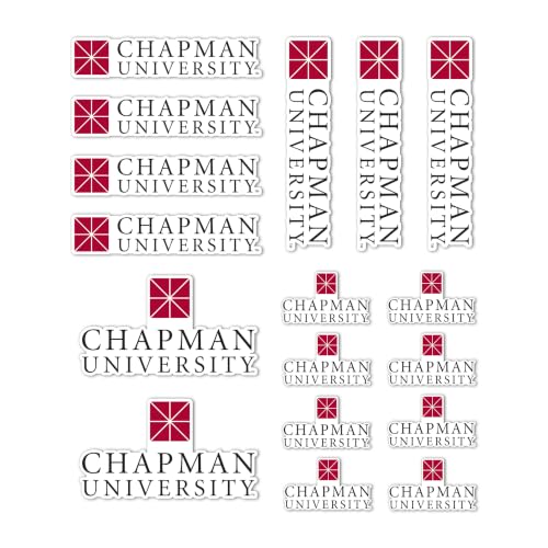 Vinilo Chapman University para coche y portátil con diseño NCAA oficial en hoja completa de dos logos
