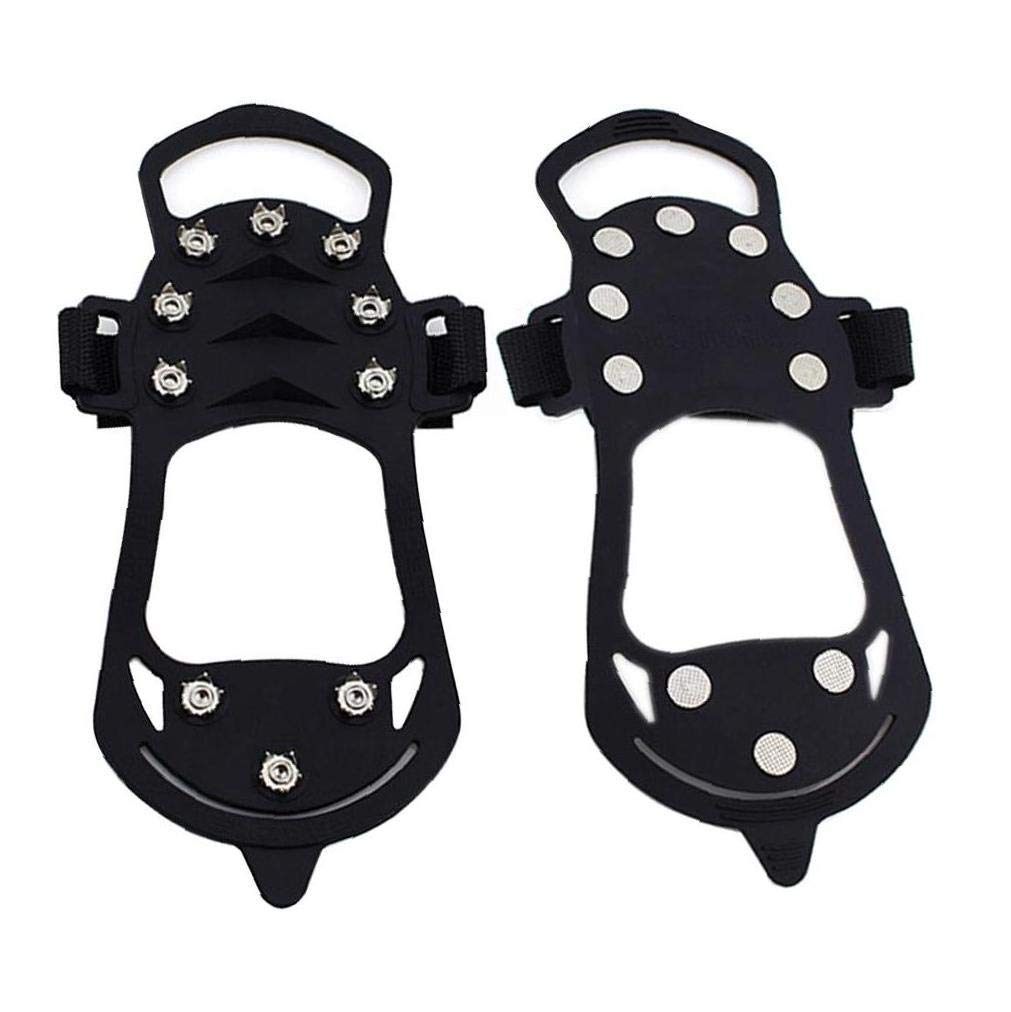 Poignées de Glace Crampons de Neige Crampons de Traction Pinces de démarrage de Chaussures Anti-dérapant 10 Crampons pour la Marche hivernale