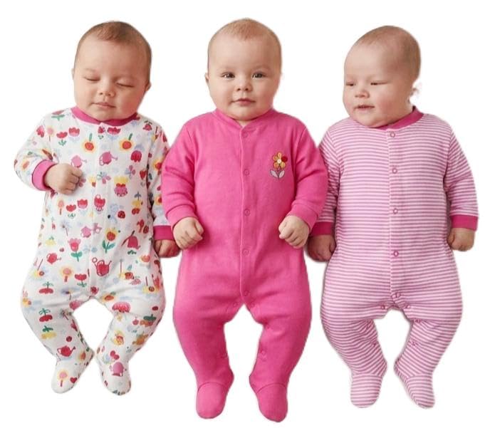 Image of 100% Cotton Baby Rompers /Sleepsuits /Jumpsuit /Night Suits for Baby Boys & Girls, Infants, New Borns