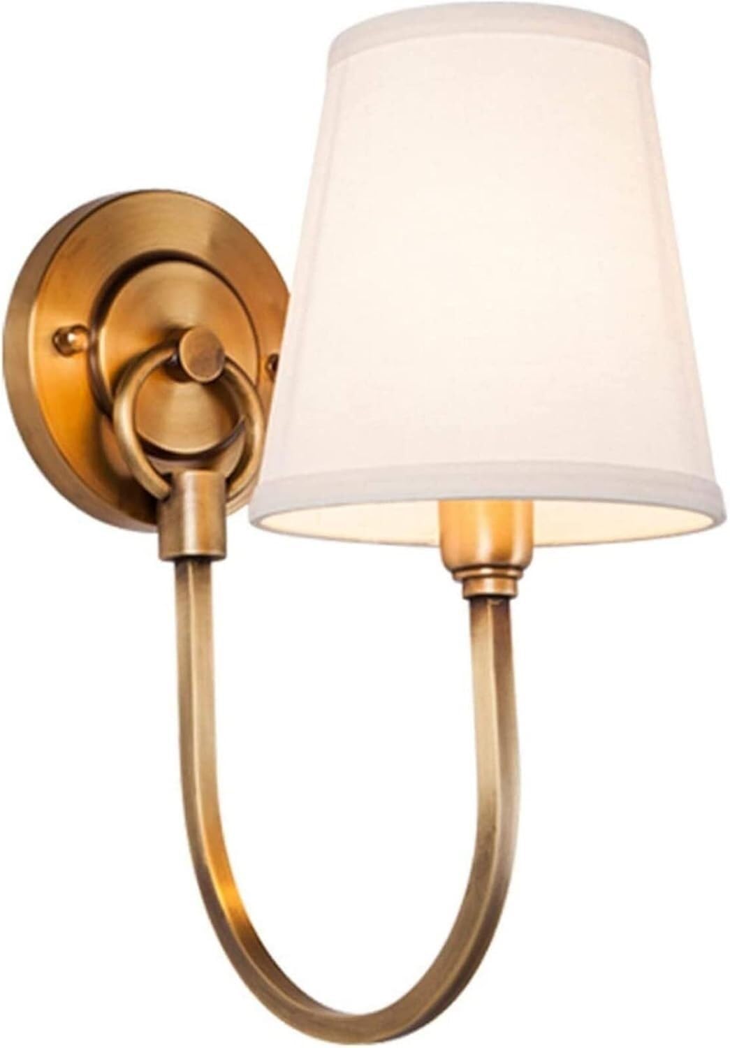 Lampada da Parete con Specchio in Rame Pieno, 1 Luce, Larghezza 26 cm x Altezza 32 cm, Camera da Letto, Soggiorno, Cucina, Sala da Pranzo(1 Light)
