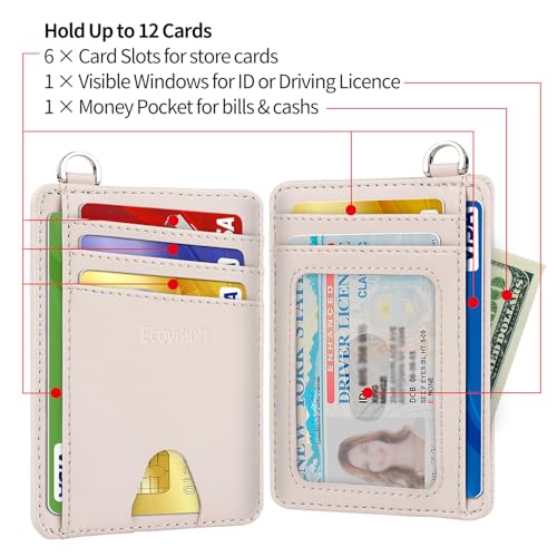 Image of Slim Minimalist Front Pocket Wallet, RFID Blocking Credit Card Holder Wallet with Detachable D-Shackle for Men Women