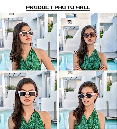 Square Trendy Sunglasses for Women Men Chunky Fashion Rectangle Eyewear Designer Shades3