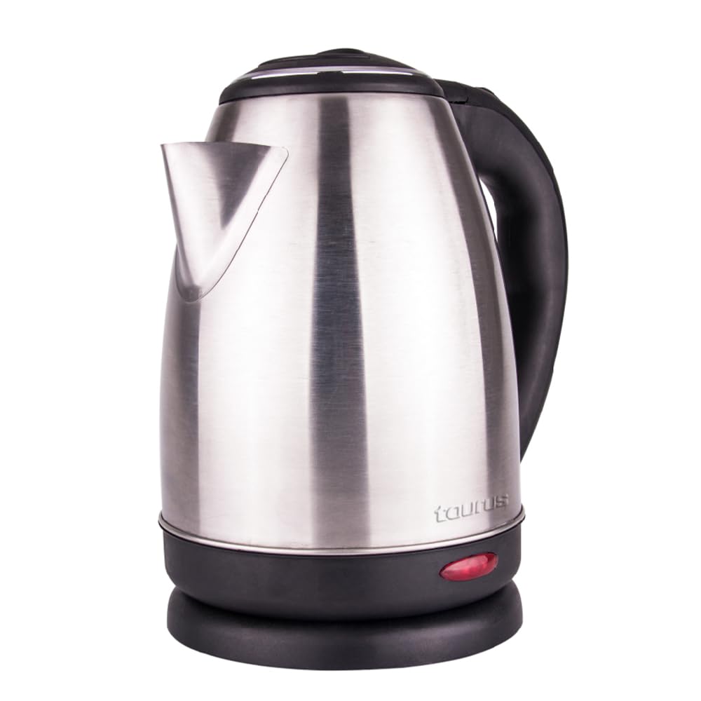 TAURUS CARONTE | Hervidor Eléctrico 2L de Acero Inoxidable | Ebullición Rápida en Minutos | Seguro, Durable y con Apagado Automático | Ideal para Té, Café y Cocina Diaria - 2 Litros