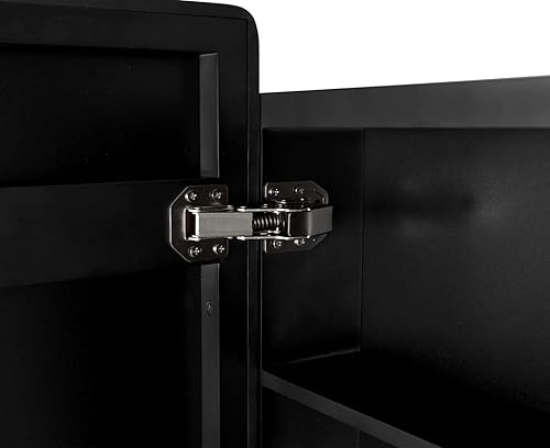 Miniatura 8 de H-A Gabinetes de medicina para baño con espejo, 24 x 16 pulgadas, espejo de tocador empotrado o montado en la pared negro con estantes de