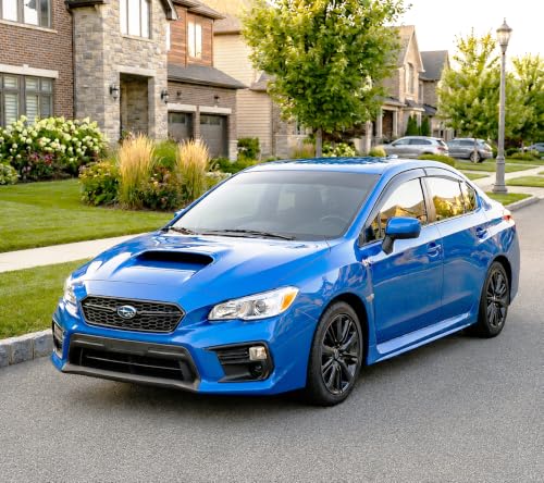 Image of 2015-2021 Tape-On Rain Guards for Subaru WRX Side Window Visor Deflectors, Durable Tinted Vent Shades 2016 2017 2018 2019 2020