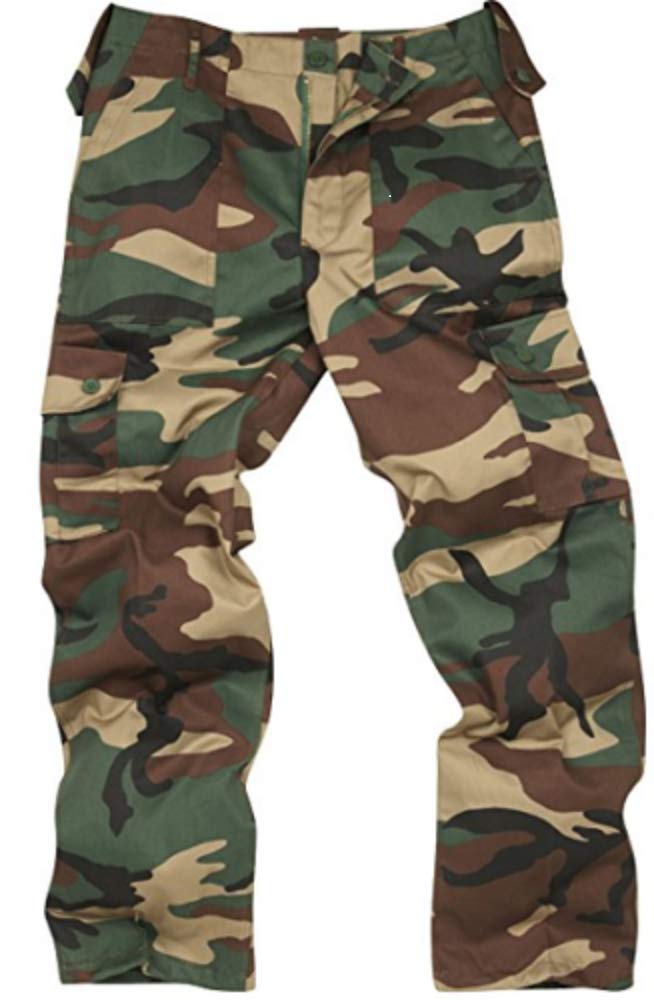 6 Pocket Camouflage Combat Cargo Trousers - Woodland (44)