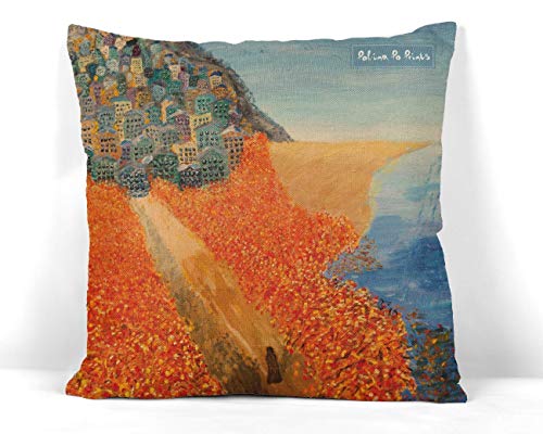 Polina Po Prints Handmade Pillowcase. Mountain Yellow Orange Autumn Landscape. 18 x 18 in. Art Decor for Bedroom. Easter Decorations. Polina Po Prints Handmade Pillowcase. Mountain Yellow Orange Autumn Landscape. 18 x 18 in. Art Decor for Bedroom. Easter Decorations.
