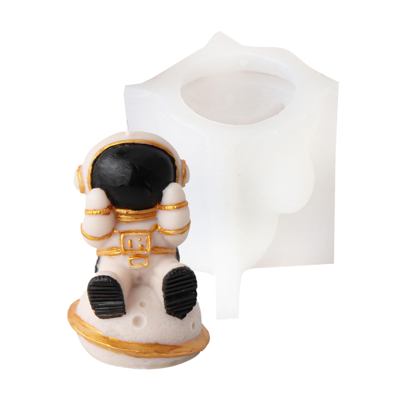 HZBB Astronaut Figurine Molds Soap Silicone Molds for Soap Home Decoration Space Silicone Making