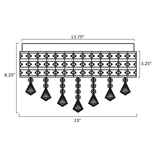 Kira Home Gemma 15" Modern Chic 4-Light Flush Mount Crystal Chandelier + Round Metal Shade, Dimmable, Brushed Black Finish #TOP5