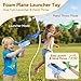 Dinosaur Foam Glider Launcher Toy - Foam Airplane Launcher Toy (Blue)