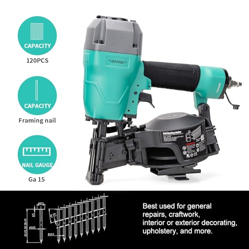 DOTOOL CN45C Pneumatic Coil Roofing Nailer