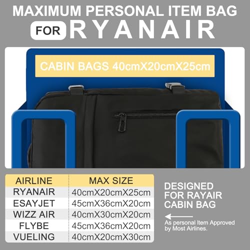 Sac Cabine Ryanair 40X30X20 : CNMTCCO Sac a Dos Voyage Cabine Avion 40x30x20 pour Ryanair - Val... – Image 2