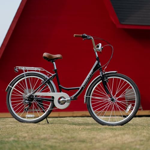 HILAND 26 inch Complete Beach Cruiser Bike for Adults, 7