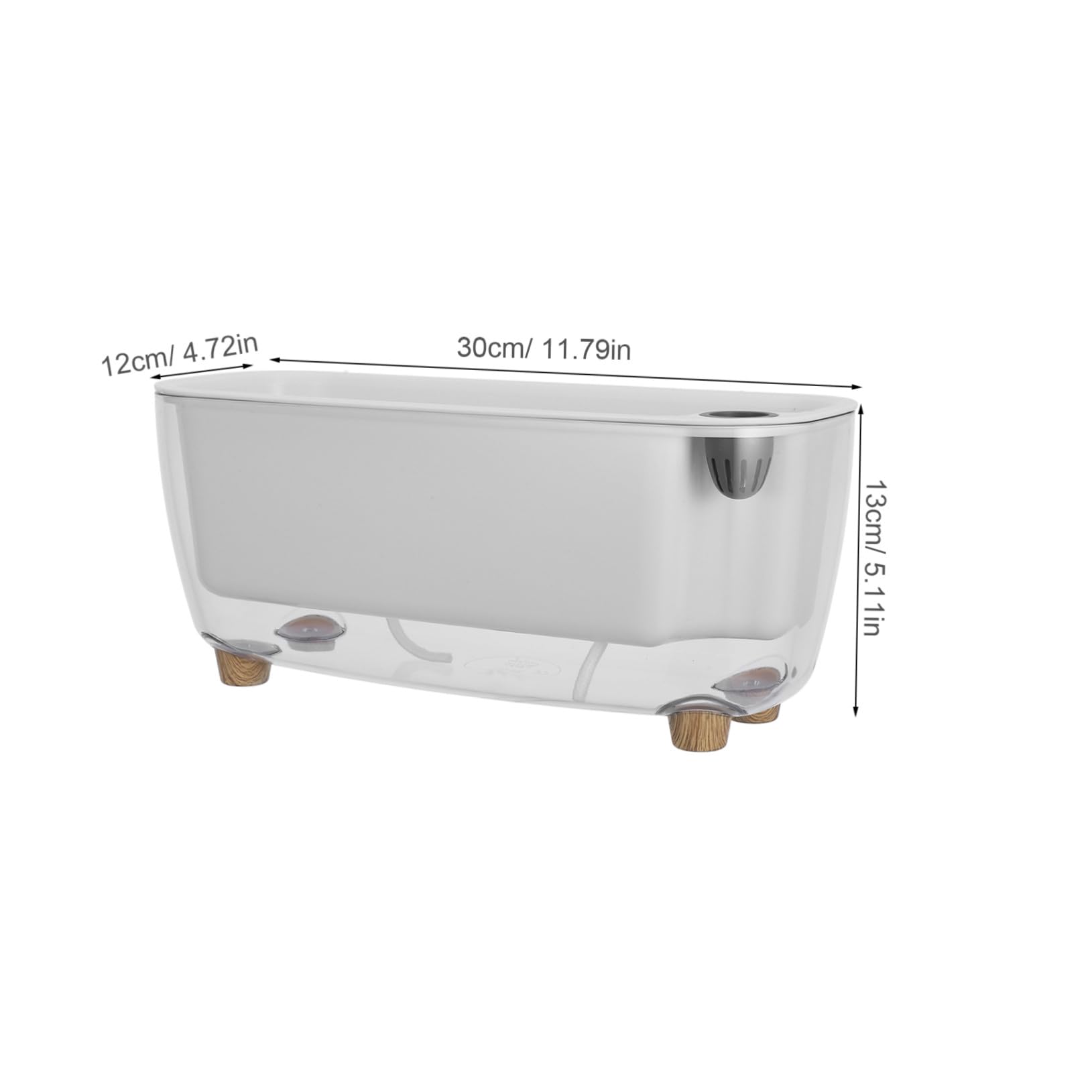 Pot à Arrosage Automatique Transparent en PP Double Couche et Design Auto-irrigant pour Plantes D'intérieur pour Décoration Maison