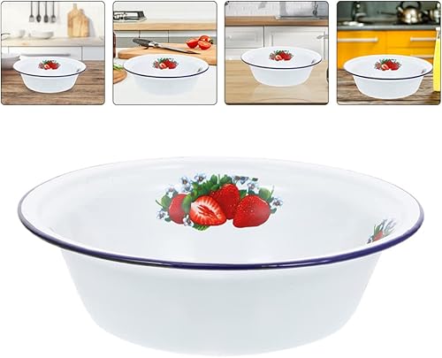 Miniatura 9 de Cabilock Soporte de sopa engrosado, cuenco esmaltado de gran capacidad para servir sopa para la familia