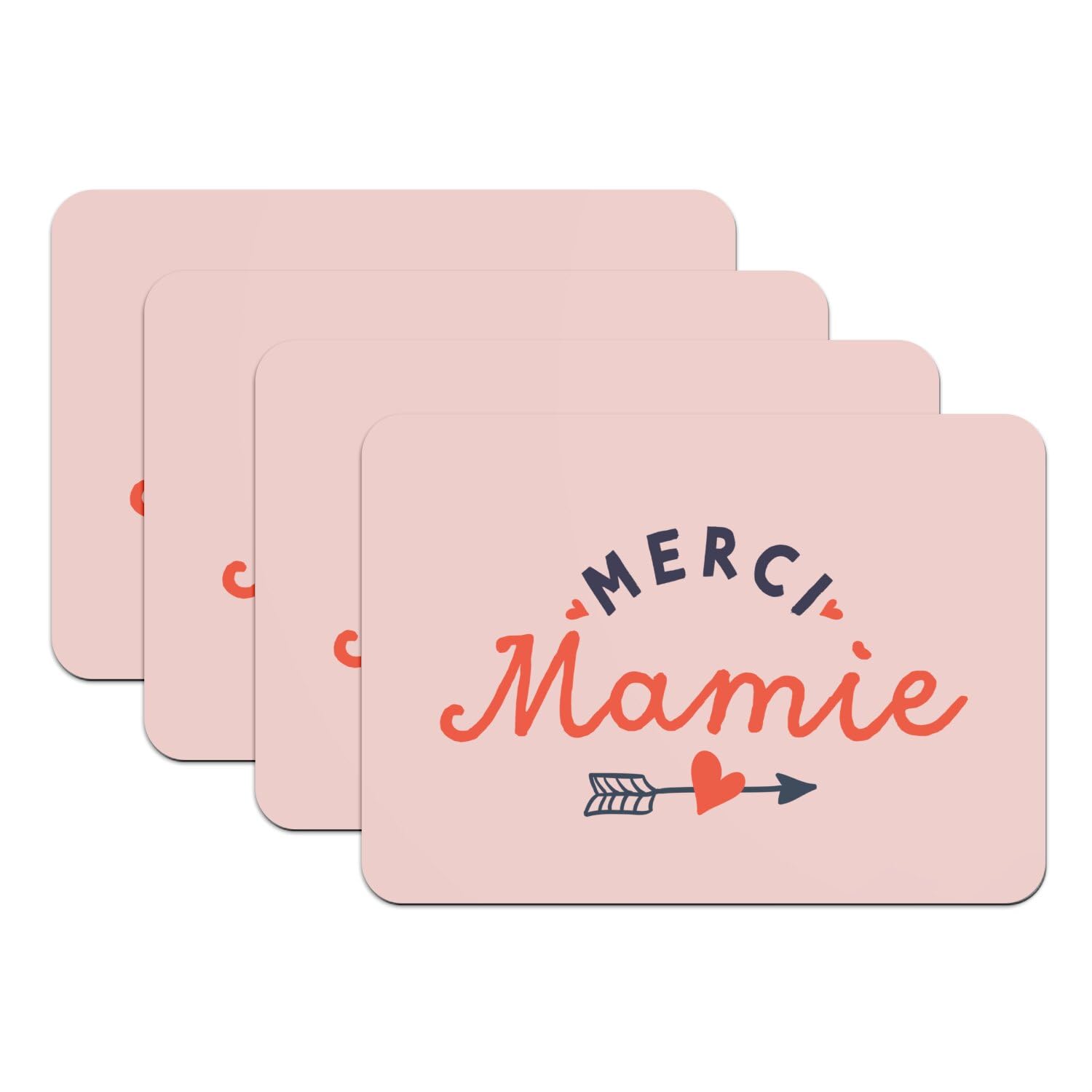 Set de table antidérapant rose grand format pour éviter les taches