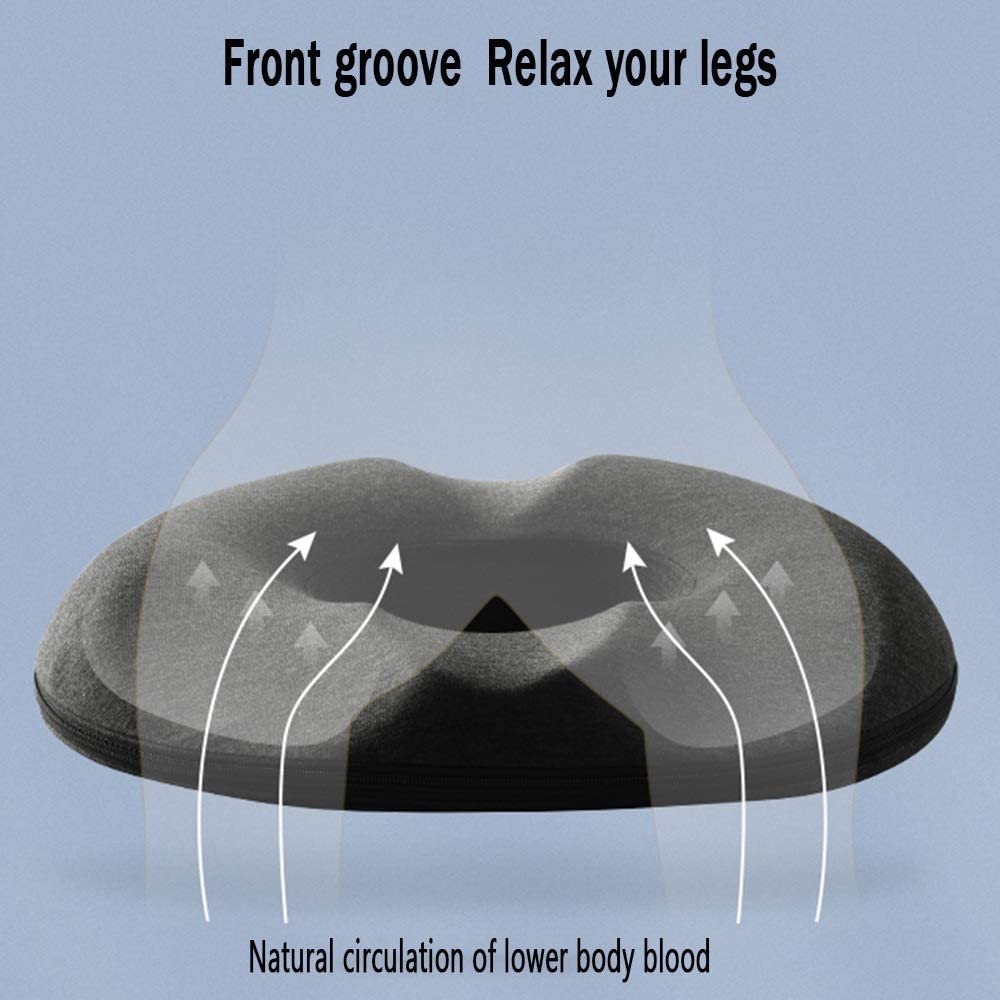 Donut Kissen Hämorrhoiden Steißbein Kissen für Druckentlastung Orthopädisches Ring Sitzkissen für Zuhause/Auto/Büro 45x40x7.5cm