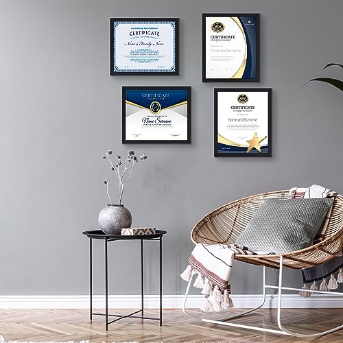 HORLIMER 8.5 x 11 Picture Frame Set of 15, Black Photo Frames 8.5 by 11 for Certificate Diploma Document, Wall Hanging or Tabletop Display - Image 6