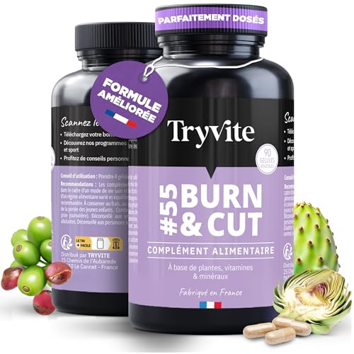 TRYVITE | Formule Silhouette, Satiété & Gestion des Portions | Café Vert, Cola, Artichaut & Nopal | 90 Gélules | Fabriqué en...