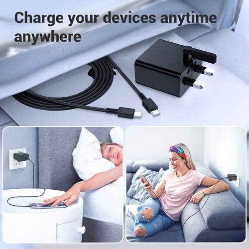 Charger Plug and Cable for Samsung, 25W super fast charger USB Type C Charger Cable Fast Charging Plug Adaptor for Samsung S24/S23/S22/S20/S21/A55/A54/A53/A34/A33/A15/A14/A13/A12/Note 20/10 - Image 6