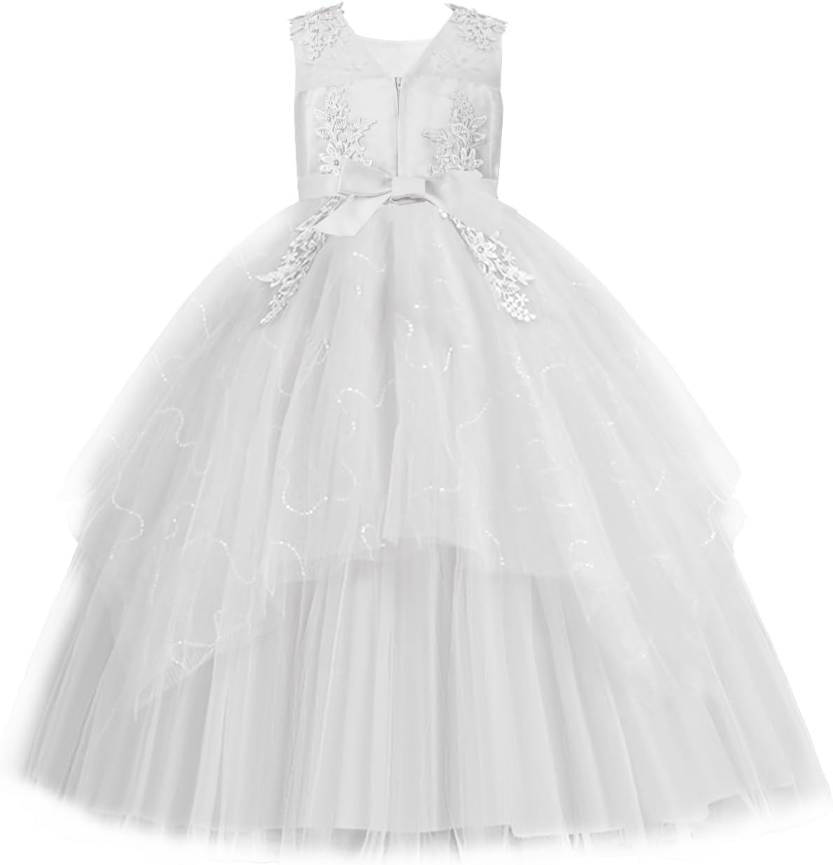 LOLANTA Flower Girl Dress for Wedding Kids Tulle Princess Long Dresses Father Daughter Dance Girls Vestidos Lace Embroidery - Image 3