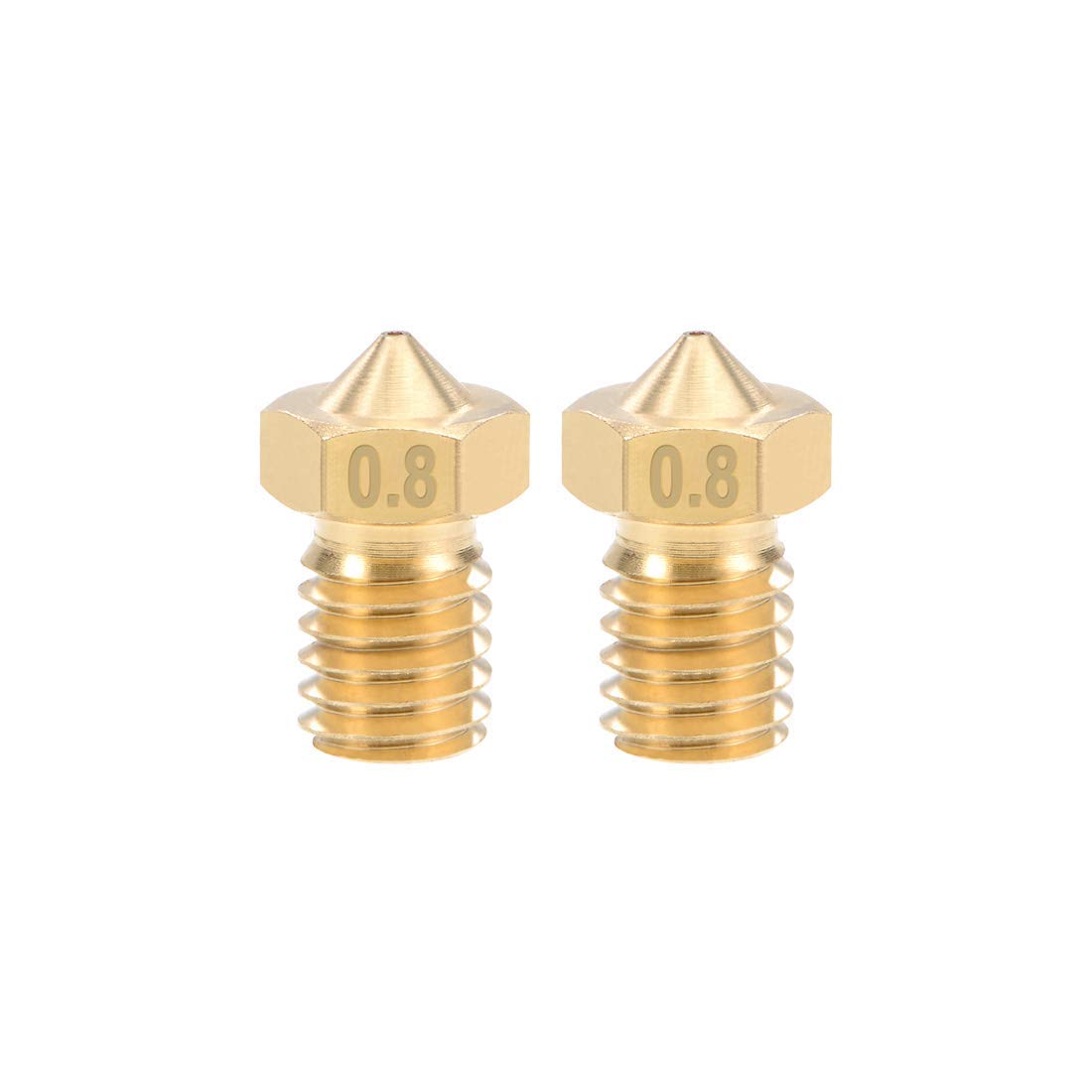 REES52 2pcs 0.8mm 3D Printer Nozzle Head M7 Thread Replacement for MK10 1.75mm Extruder Print, Brass (B0BS73WGM6) Amazon Price History, Amazon Price Tracker