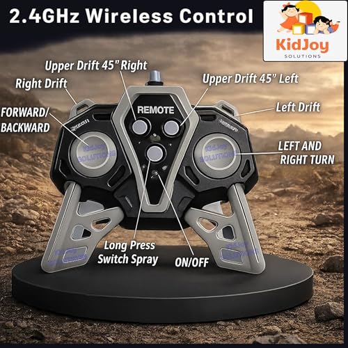 Image of RC Car 4 Wheel Drive Double Sided 4WD Smoke Stunt Drift Toy Car 360 Rotation Drift Toy for Kids of Age 14+ Racing Spray Rechargeable Battery Mist Effect