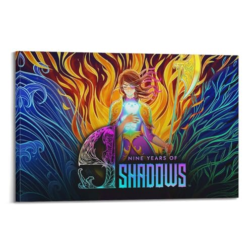 YDJKTRJKJK Póster decorativo de 9 años de sombras, lienzo para pared e impresión artística moderna para dormitorio familiar, 20 x 30 cm