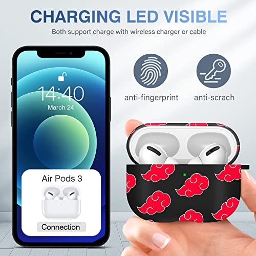 Maxjoy for Airpods Pro 2nd Generation Case, Cartoon Cute Anime Design Series Apple Airpod pro 2 Case Cover for Airports Pro 2 Generation 2022, Wireless AirPods Pro 2 Cases for Men Women, Red Cloud by Maxjoy - Image 5