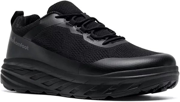 OrthoComfoot Men's Orthopedic Diabetic Wide Walking Shoes: Comfortable Casual Arch Support Plantar Fasciitis Fashion Sneakers, Work Tennis Orthotic High Arch Swollen Feet Shoes for Foot Heel Pain