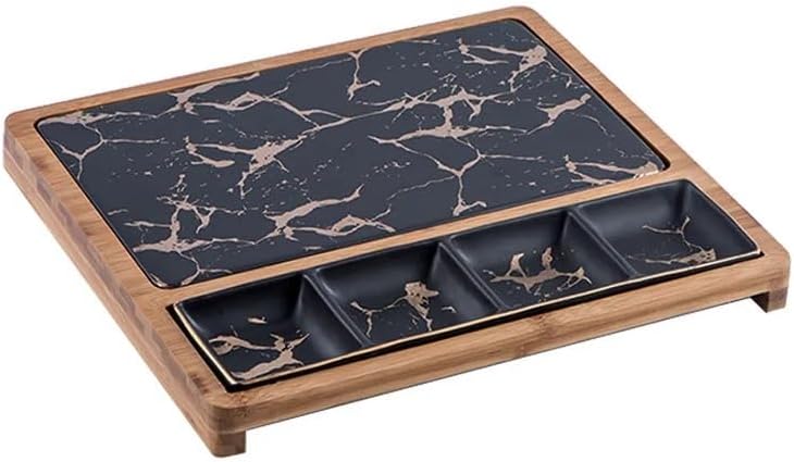 Dessert Plates Restaurant Snack Plate Square Ceramic Dinner Plate Creative Plate with Grid Steak Plate Dessert Plate