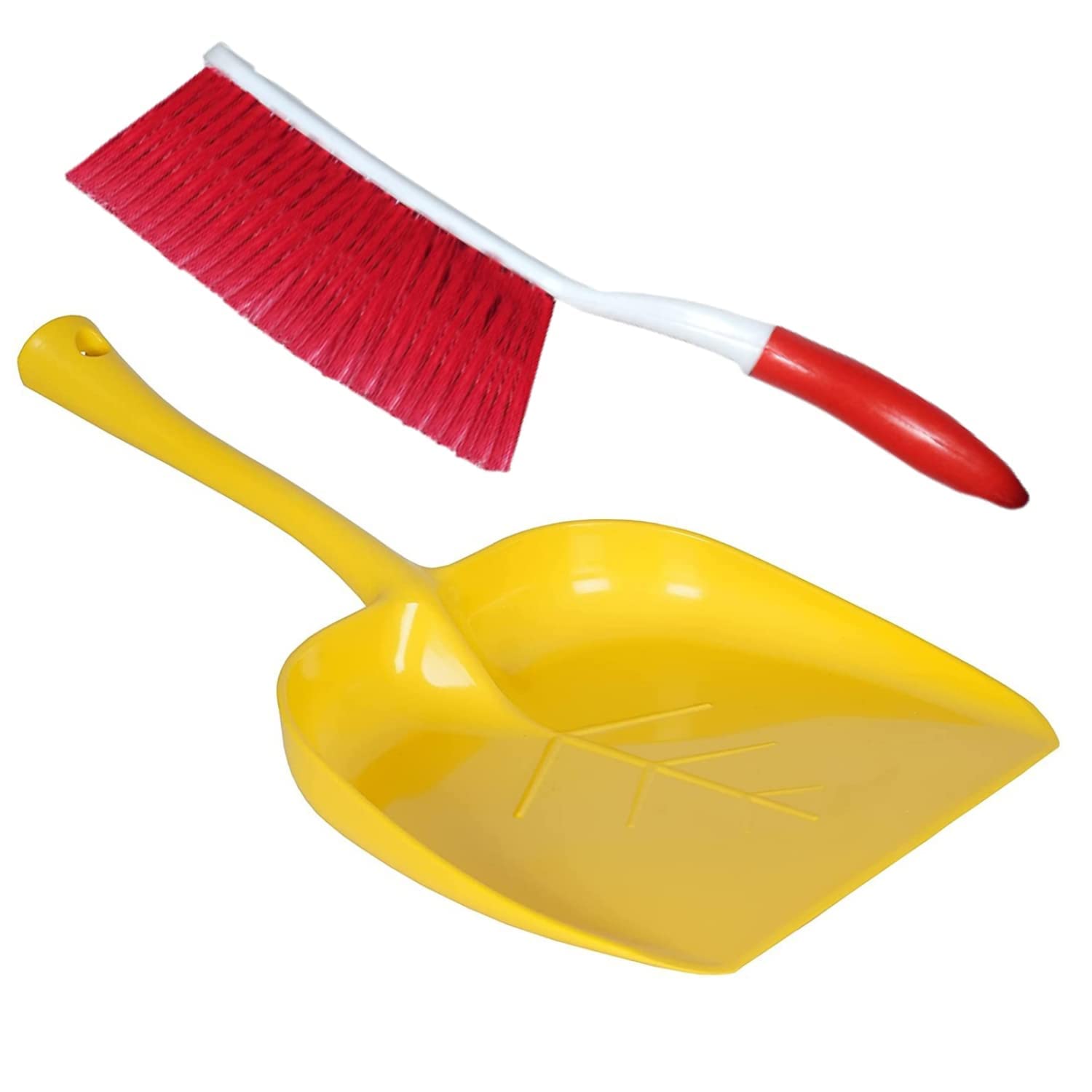 CLEANADO Plastic Unbreakable Floor Brooming Dustpan Set with Brush and Handle Dust Collector Pan for Home and Kitchen (Multicolor) Pack of 1 (B0C5JT88X8) Amazon Price History, Amazon Price Tracker