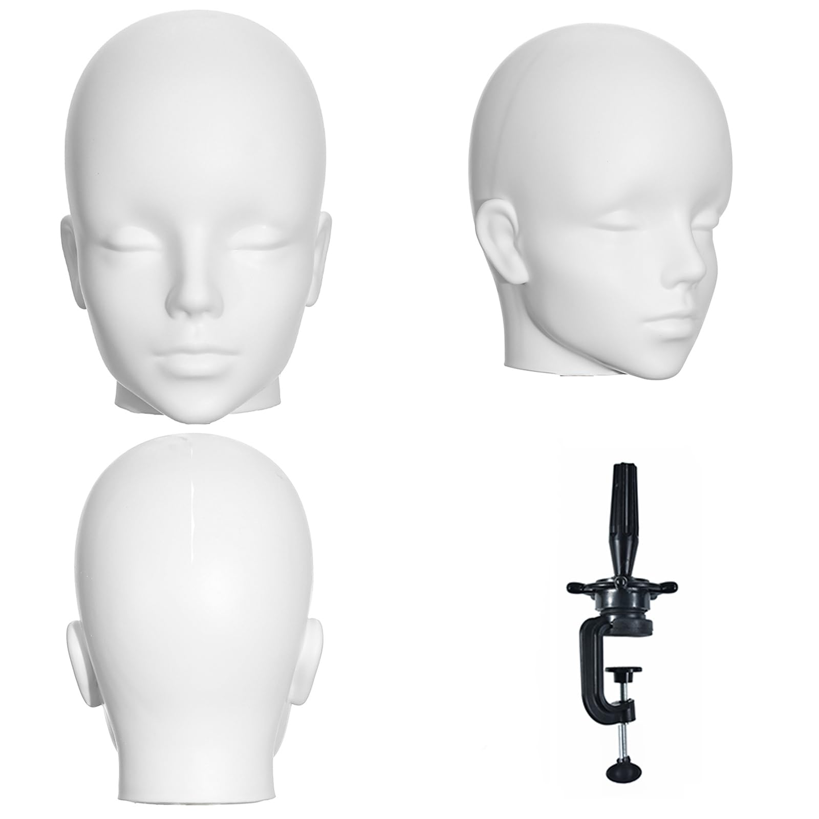 Cabeza de maniquí profesional para hombre, cabeza de maniquí de cosmetología para auriculares de exhibición, auriculares, consola de juegos, sombreros, pelucas y joyas