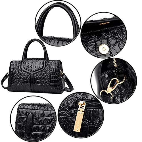 Bolso de mano para mujer ZiMing patrón cocodrilo en cuero sintético miniatura 5