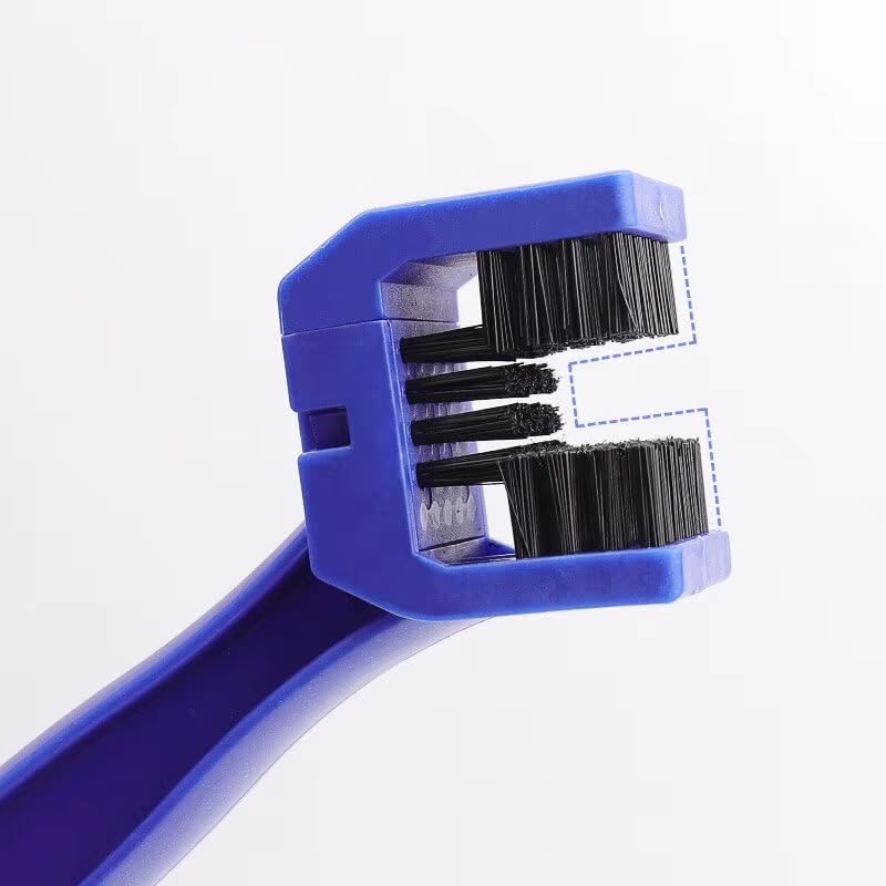 Portable Chain Cleaner Motorcycle Road Bike Chain Clean Brush Bicycle Clean Motorcycle Tools Chain Cleaner Maintenance Tool (1, blue)