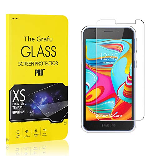 The Grafu Screen Protector Compatible with Galaxy A2 Core, Tempered Glass, Scratch Resistant