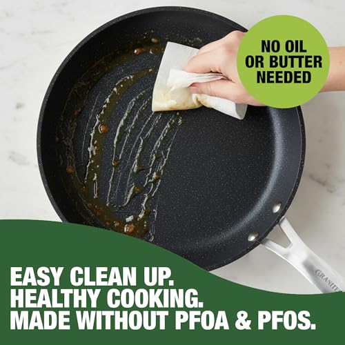 Granitestone 20 Pc Ceramic Cookware Set Nonstick, Complete Pots and Pans Set Non Stick for Kitchen with Bakeware, Cooking Utensils & Steamer, Non Toxic Made Without PFOA PFOS, Oven & Dishwasher Safe - Image 4