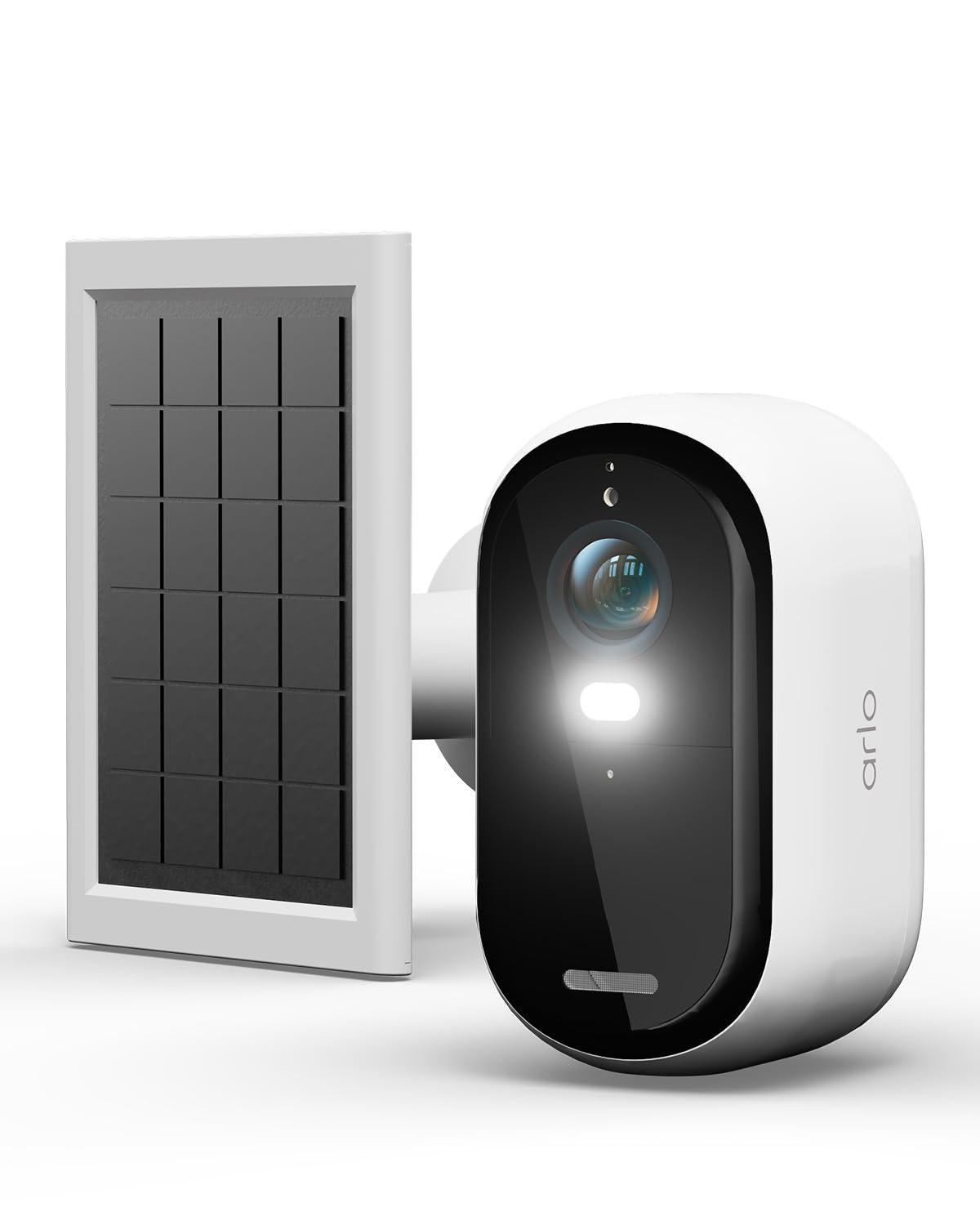 Arlo Essential 3 2K et Panneau Solaire, Caméra de Surveillance WiFi Extérieure sans Fil, Détection par IA, Audio bidirectionnel, Compatible avec Alexa, Essai Secure Inclus, 1 Caméra