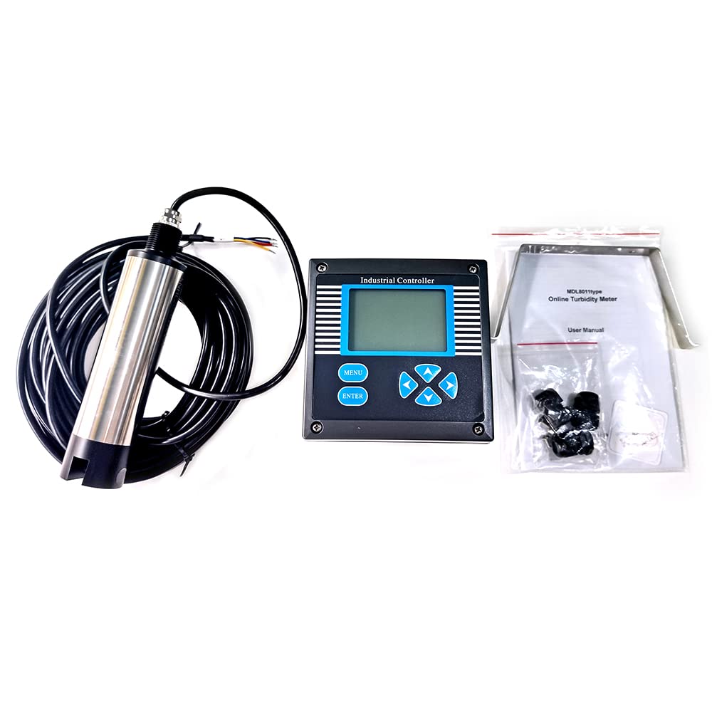 Medidor de caudal de agua, MDL8011 Instrumento de monitoreo de calidad del agua en línea industrial Medidor de turbidez digital Analizador de concentración de materia suspendida(0.1-50000mg 1L)
