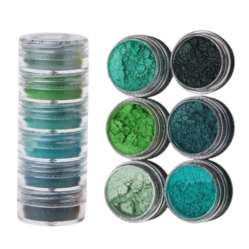 Image of Mica Powder Set (Pack of 12) - Vibrant, Cosmetic-Grade Pigments for Resin Art, Soap Making, DIY Crafts, Epoxy Resin, and More - Non-Toxic, Multicolor Powder (Multicolour)