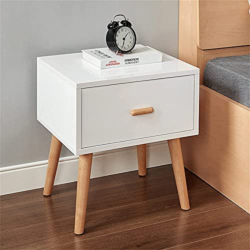 Table de nuit en bois blanc style moderne pour créer un coin lecture cosy dans la chambre