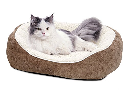 Image of MidWest Homes For Pets Fleece Cuddle Bed, Taupe, Medium, Dogs And Cat
