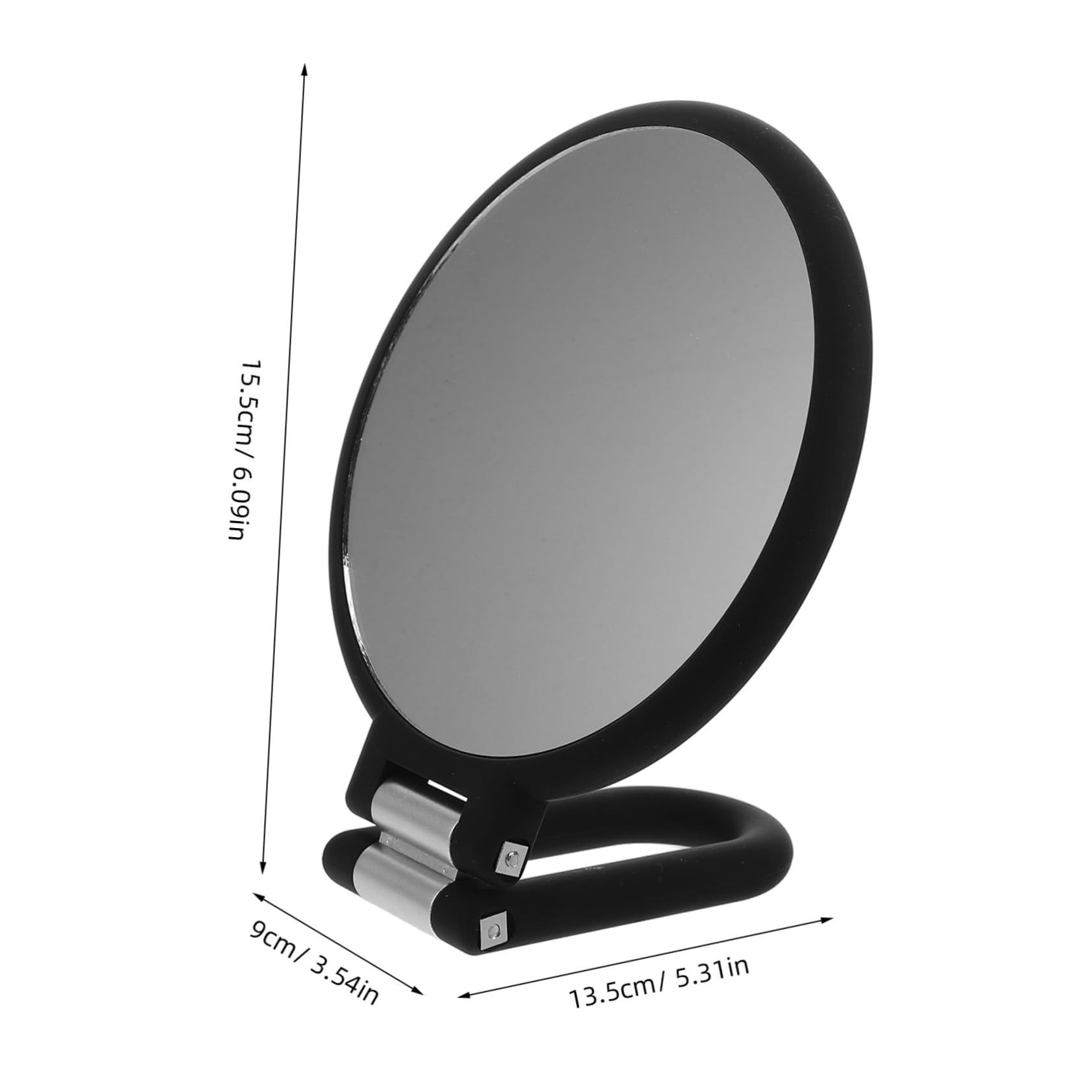 FOMIYES Double Sided Folding Makeup Mirror Portable Handheld Mirror with Magnification Chic Design for Travel and Tasks Elegant Vanity Accessory