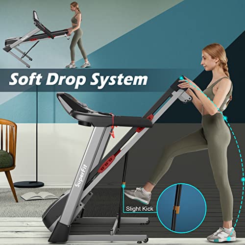 Image of Goplus 4.75HP Folding Treadmill for Home Gym, Commercial Heavy Duty Superfit Treadmill with 15% Auto Incline, 20 Preset Programs, Bluetooth Speakers, LED Display, Smart APP, Running Walking Machine