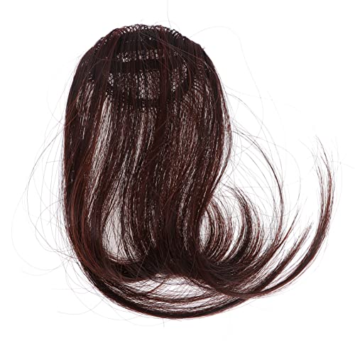 Lurrose Clipe na franja, cabelo humano com franja, clipe frontal para franja, franja de ar, franja r