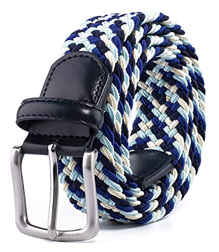 Image of Fabio Valenti Canvas Elastic Fabric Woven Stretch Braided Belts for Men Women Junior with Multicolored /Full Sizes