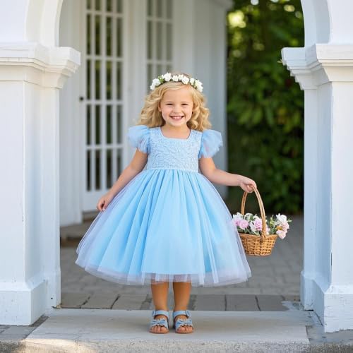 Image of Kiderence Toddler Flower Girl Sandals Open Toe Dress Shoes Wedding Party