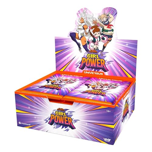UniVersus My Hero Academia: Girl Power Booster Display - Includes 24 Booster Packs (11 Cards Ea) Deck-Building Card Game Powerful Female Characters